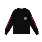 Chrome Hearts Black Hollywood Red Cross Logo Long Sleeve Shirt - back view