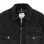 Chrome Hearts Black Wash Denim Dagger Zip Jacket