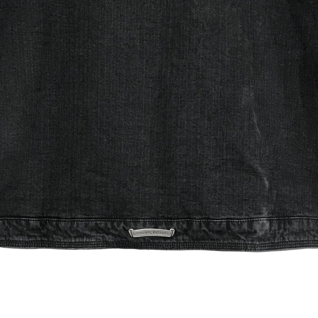 Chrome Hearts Black Wash Denim Dagger Zip Jacket