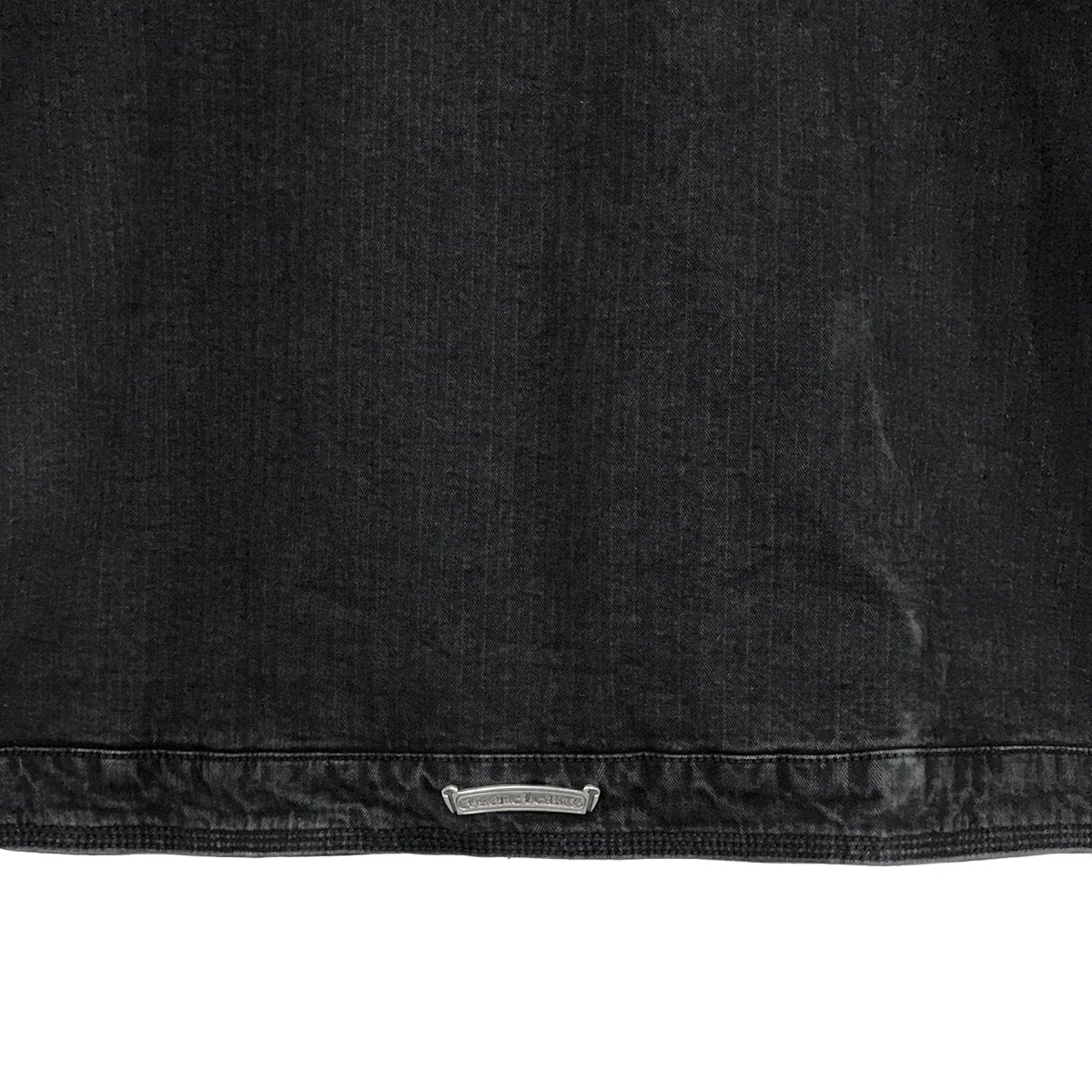 Chrome Hearts Black Wash Denim Dagger Zip Jacket