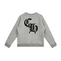 Chrome Hearts CH Cross Leather Patch Grey Sweatshirt - back view