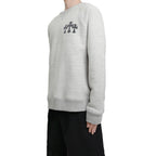 Chrome Hearts CH Cross Leather Patch Grey Sweatshirt - close up