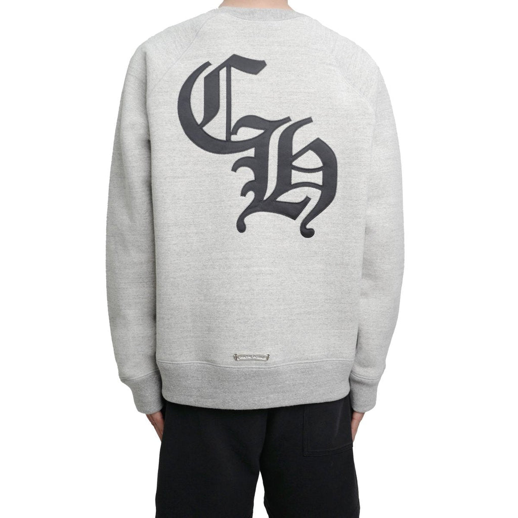 Chrome Hearts CH Cross Leather Patch Grey Sweatshirt - lifestyle shot