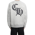 Chrome Hearts CH Cross Leather Patch Grey Sweatshirt - lifestyle shot