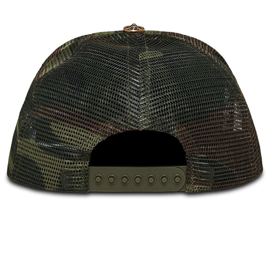 Chrome Hearts CH Hollywood Trucker Cap - Camo Green