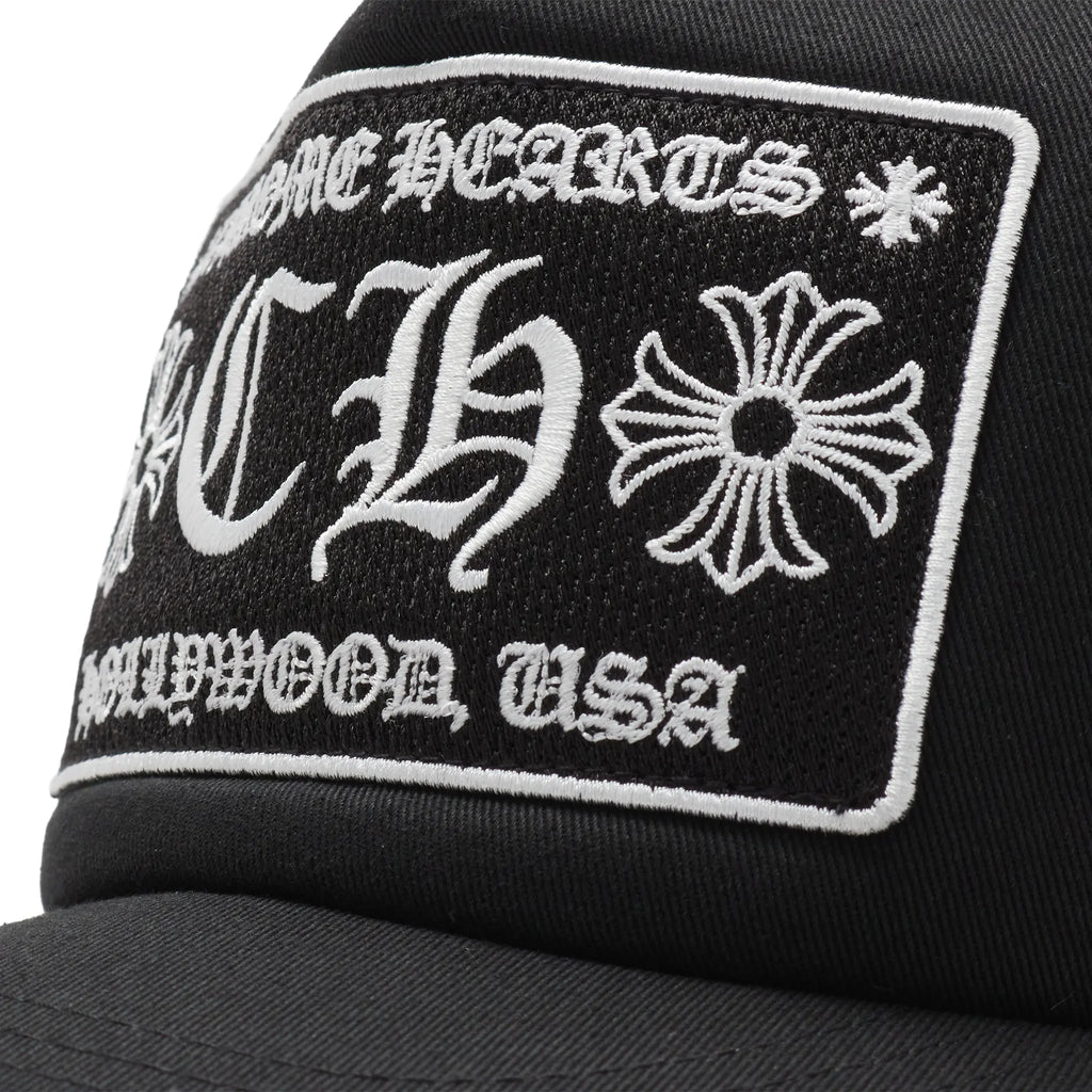 Chrome Hearts CH Hollywood USA Trucker Cap - Black