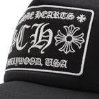 Chrome Hearts CH Hollywood USA Trucker Cap - Black