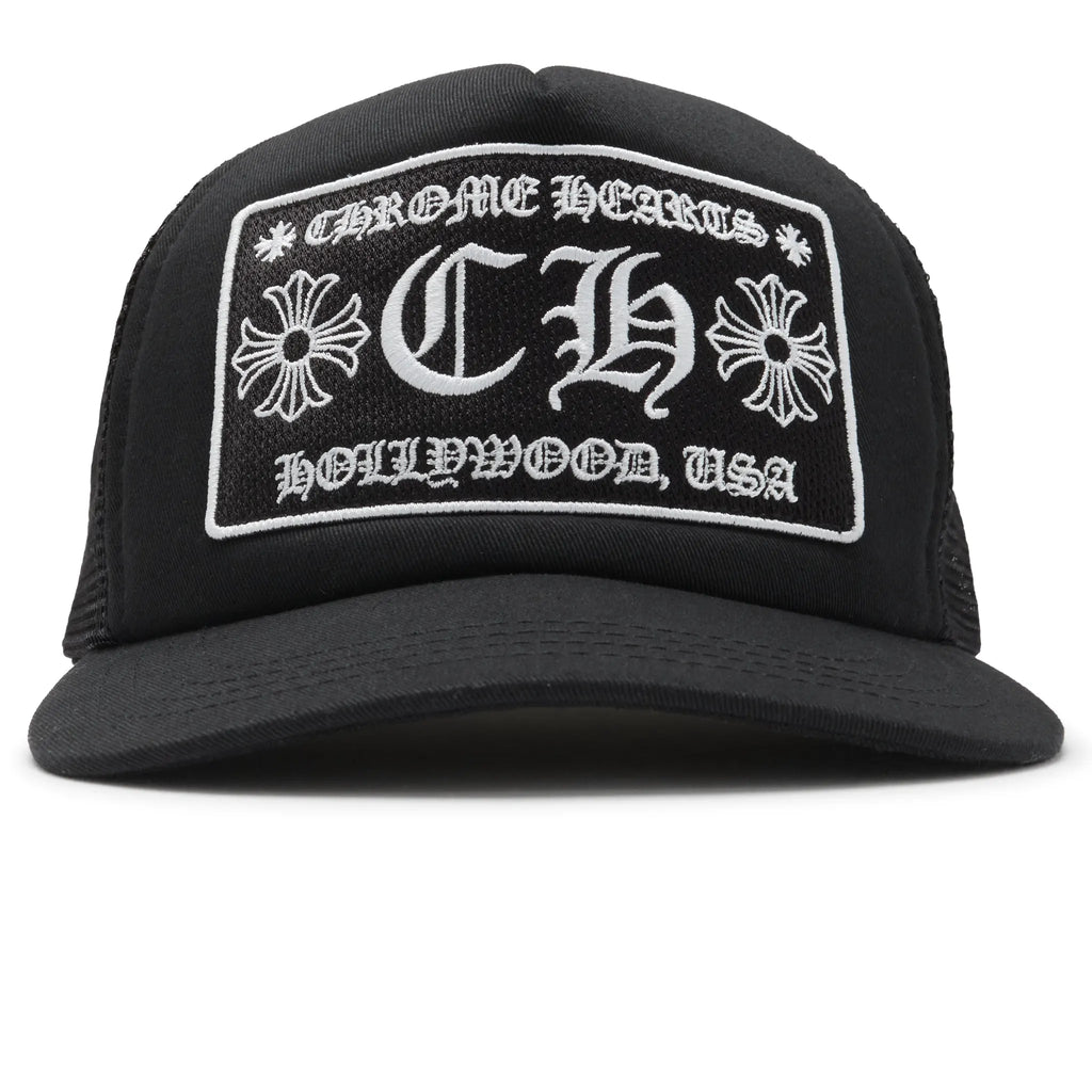 Chrome Hearts CH Hollywood USA Trucker Cap - Black