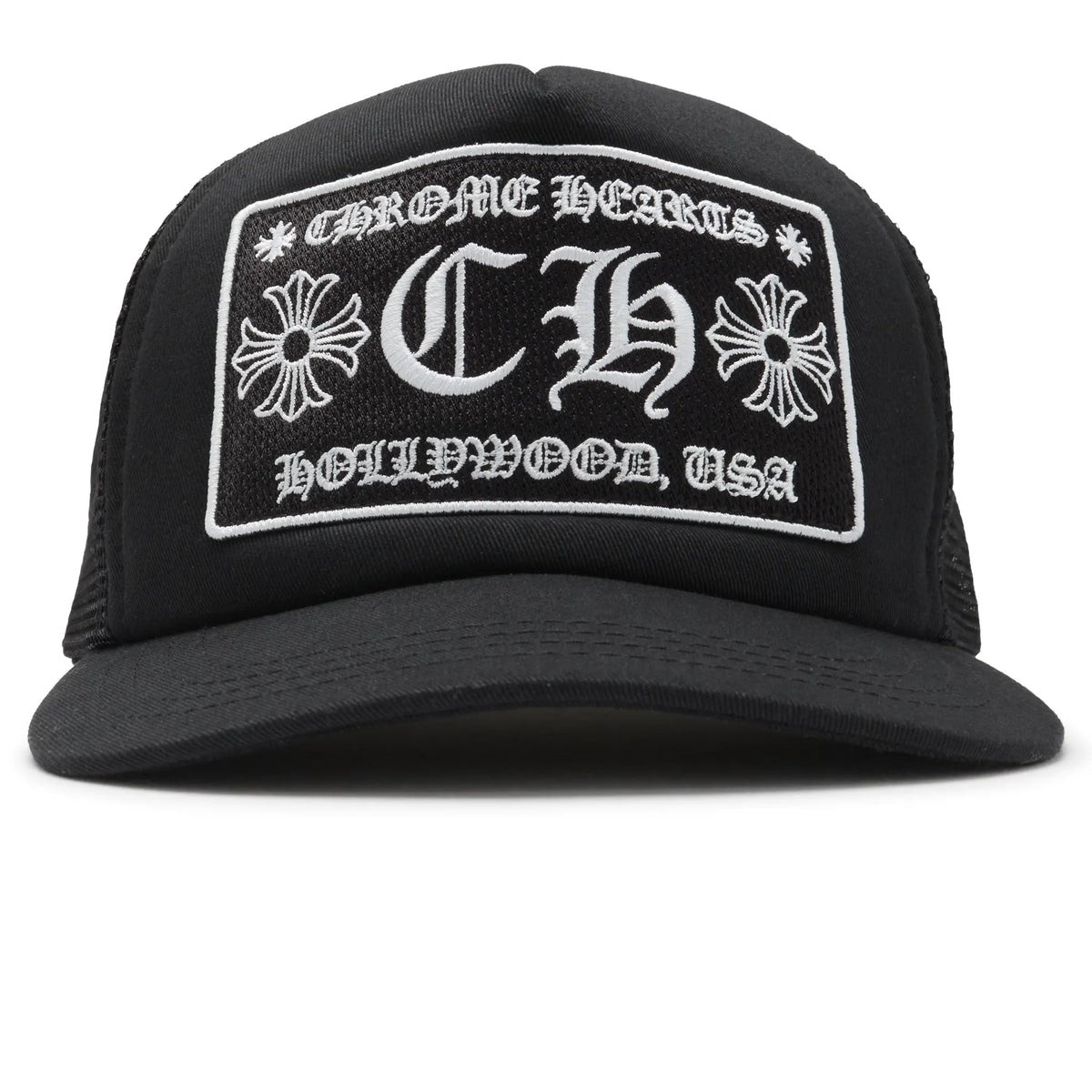 Chrome Hearts CH Hollywood USA Trucker Cap - Black