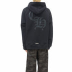 Chrome Hearts CH Logo Cross Leather Patch Black Pullover Hoodie