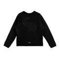 Chrome Hearts CH Logo Cross Leather Patch Sweatshirt in Black