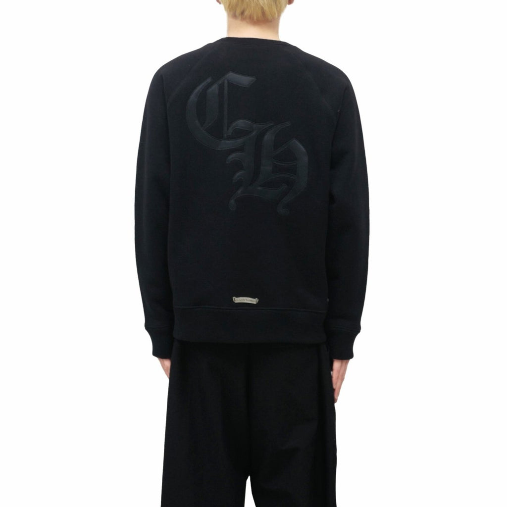 Chrome Hearts CH Logo Cross Leather Patch Sweatshirt in Black