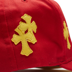 Chrome Hearts Cross Patch Baseball Cap - Red/Yellow