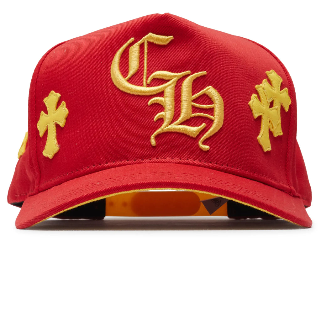 Chrome Hearts Cross Patch Baseball Cap - Red/Yellow