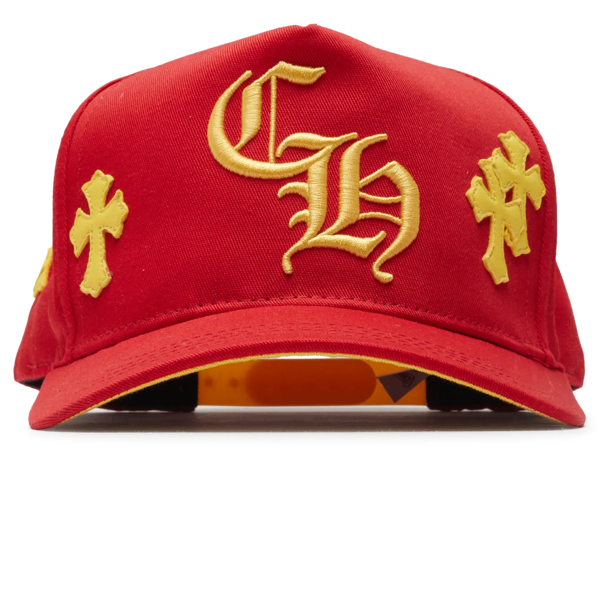 Chrome Hearts Cross Patch Baseball Cap - Red/Yellow