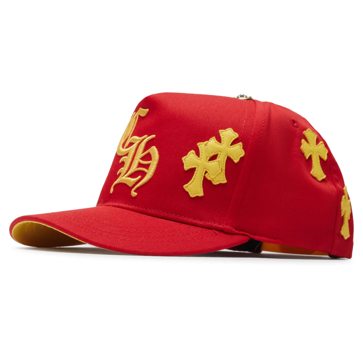 Chrome Hearts Cross Patch Baseball Cap - Red/Yellow