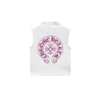 Chrome Hearts Deadly Doll Horseshoe Tank Top in White