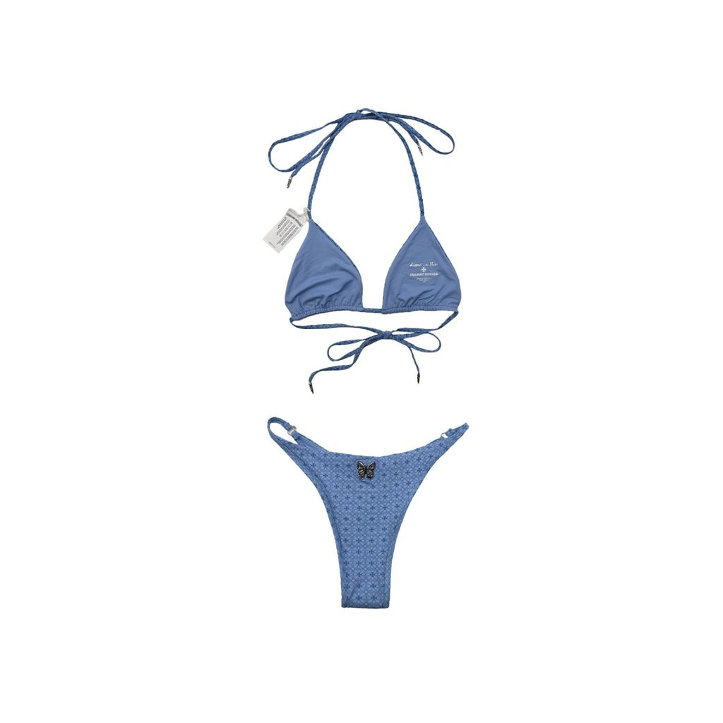 Chrome Hearts Dipped In Blue Swim Bikini