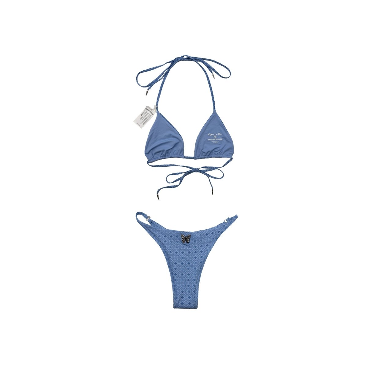 Chrome Hearts Dipped In Blue Swim Bikini