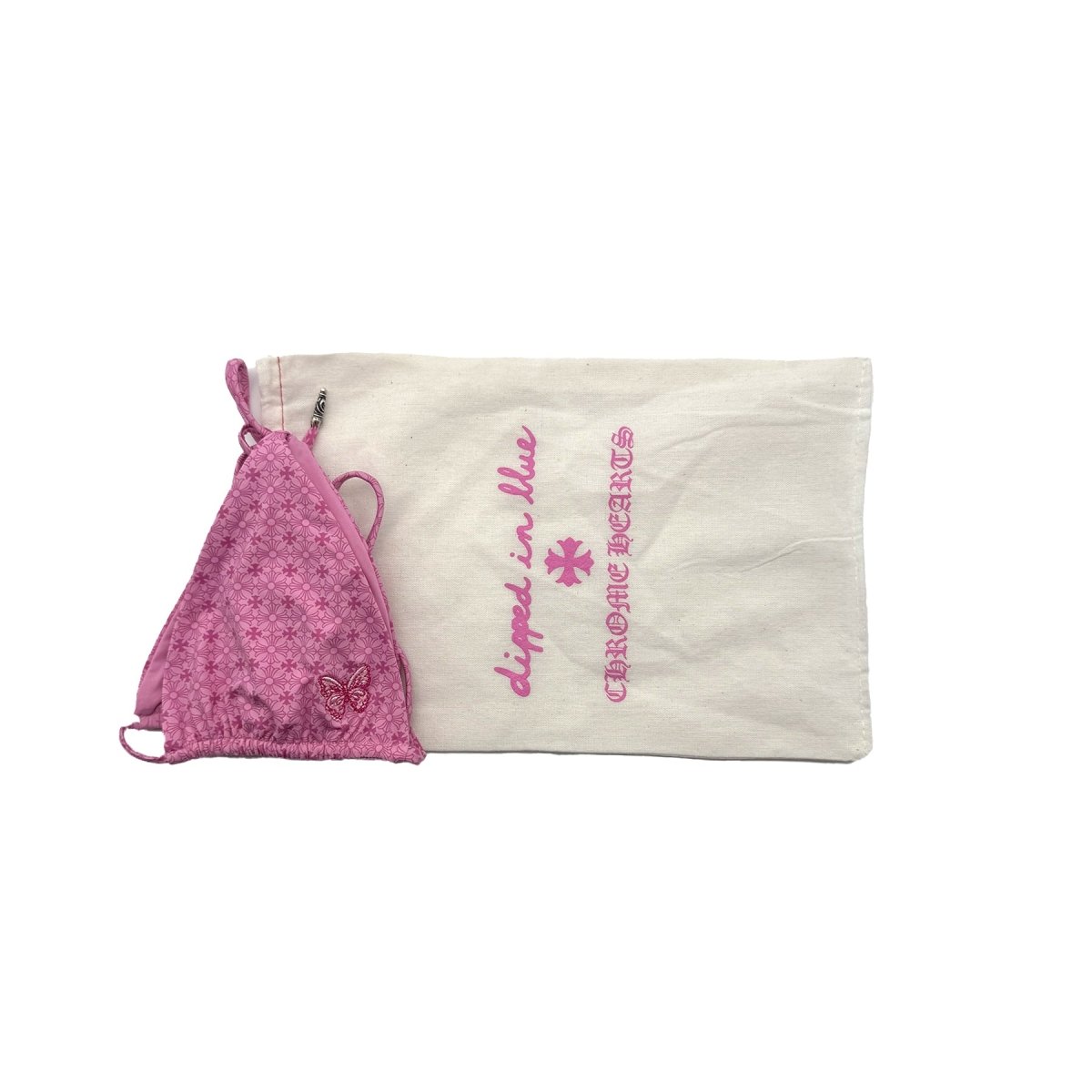 Chrome Hearts Dipped In Blue Pink Swim Bikini