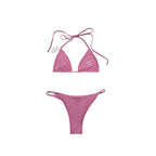 Chrome Hearts Dipped In Blue Pink Swim Bikini