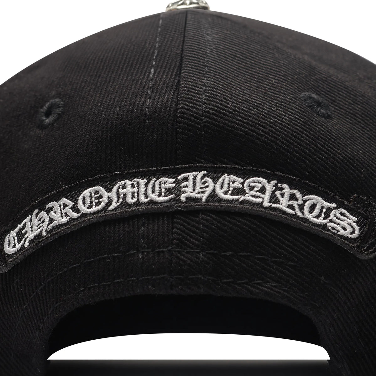 Chrome Hearts Embroidered Scroll Baseball Cap - Black/White