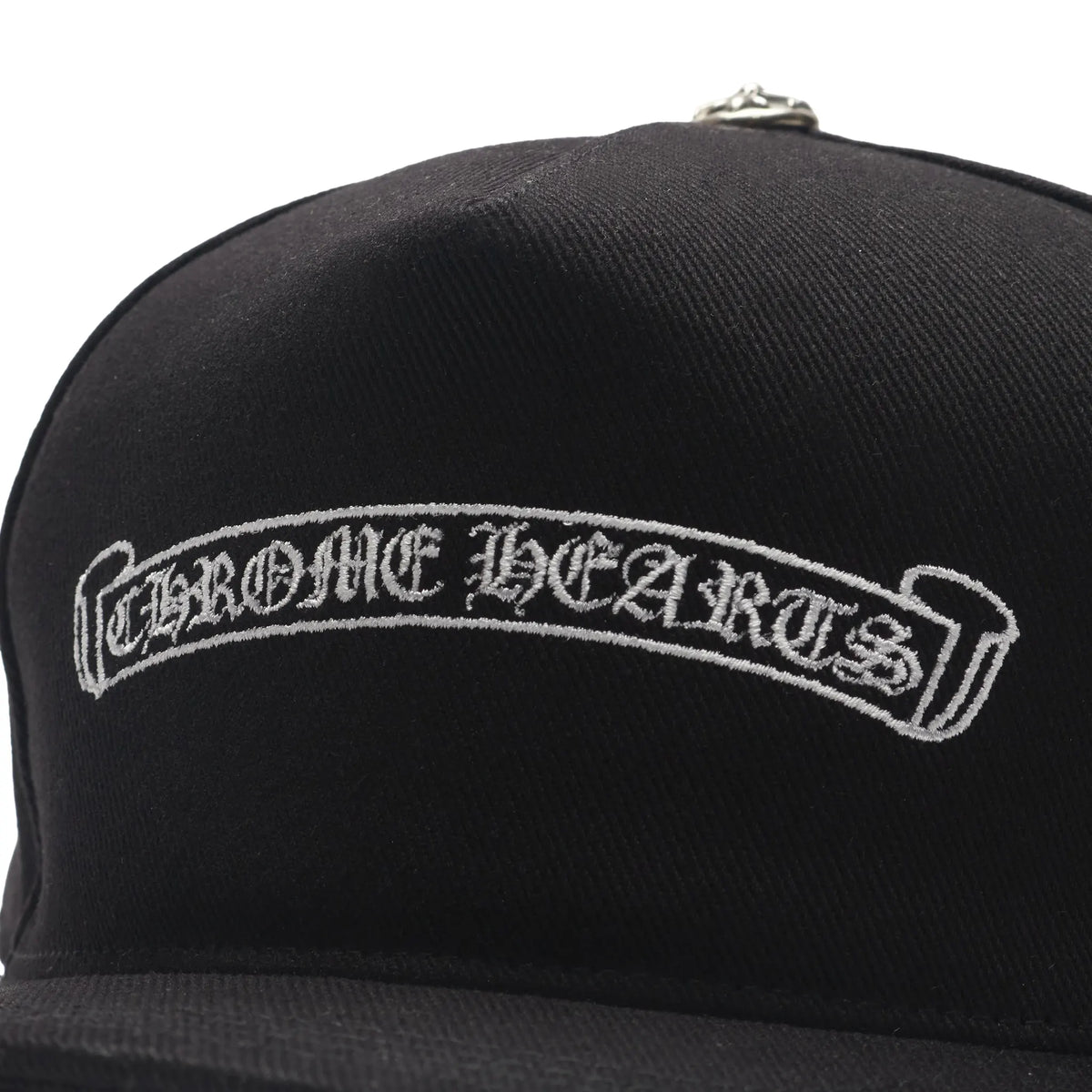 Chrome Hearts Embroidered Scroll Baseball Cap - Black/White