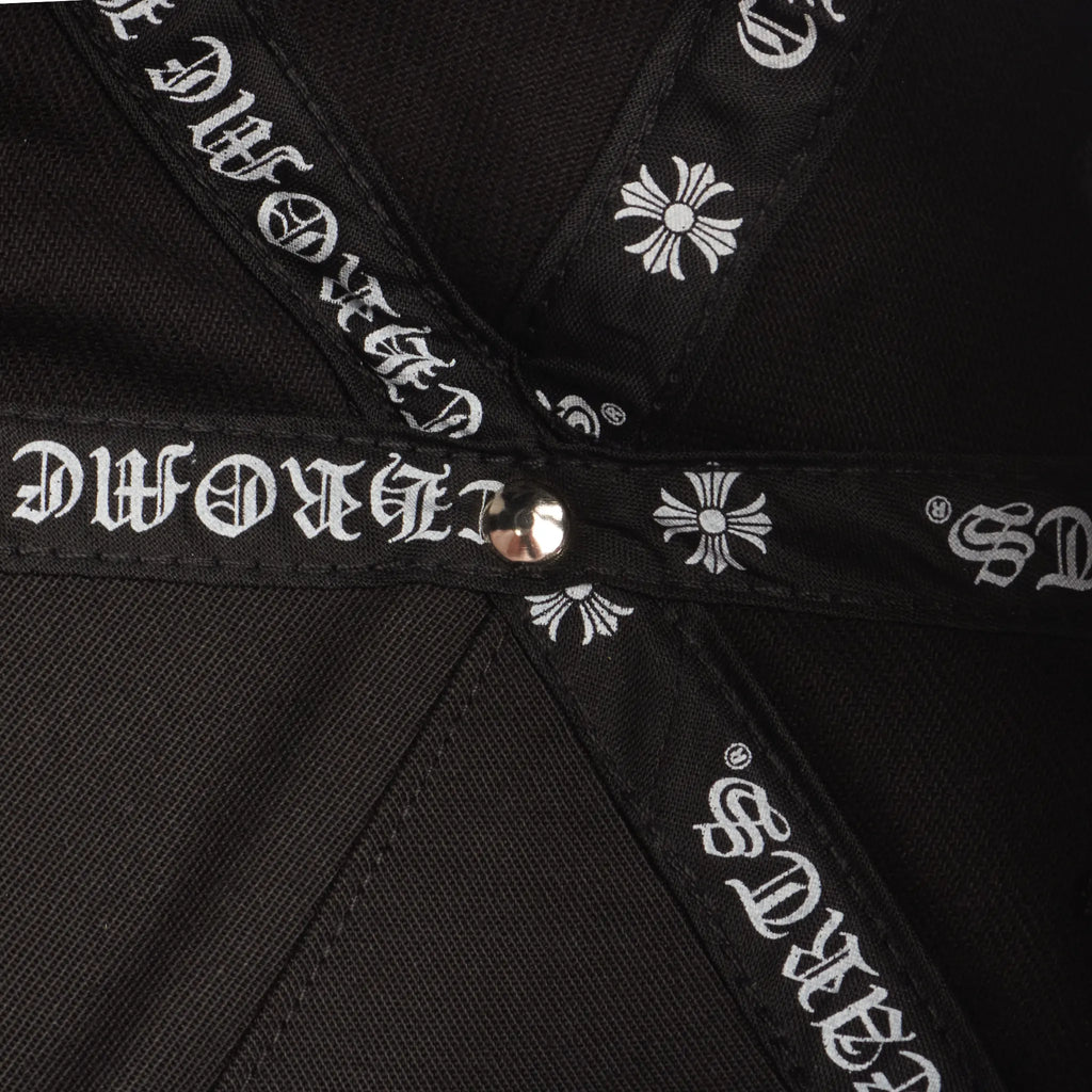 Chrome Hearts Embroidered Scroll Baseball Cap - Black/White