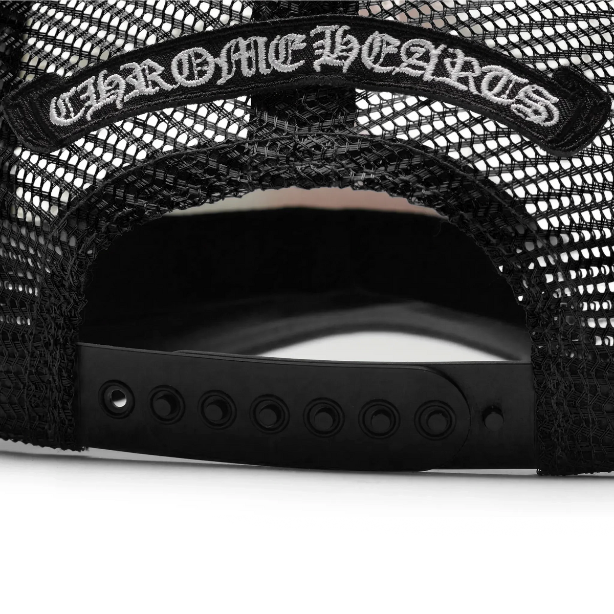 Chrome Hearts Eyechart Trucker Cap - Black/White/Red