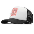 Chrome Hearts Eyechart Trucker Cap - Black/White/Red