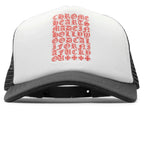 Chrome Hearts Eyechart Trucker Cap - Black/White/Red