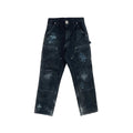 Chrome Hearts Black Canvas Carpenter Pants, faded double-knee design with collaborative branding detail