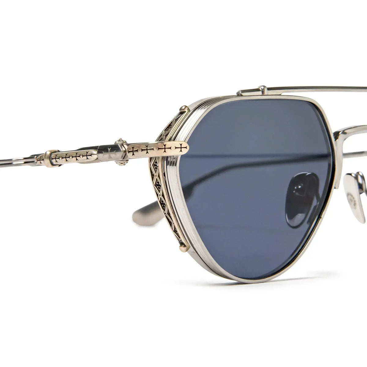 Chrome Hearts Free Ride Brushed Alloy Sunglasses