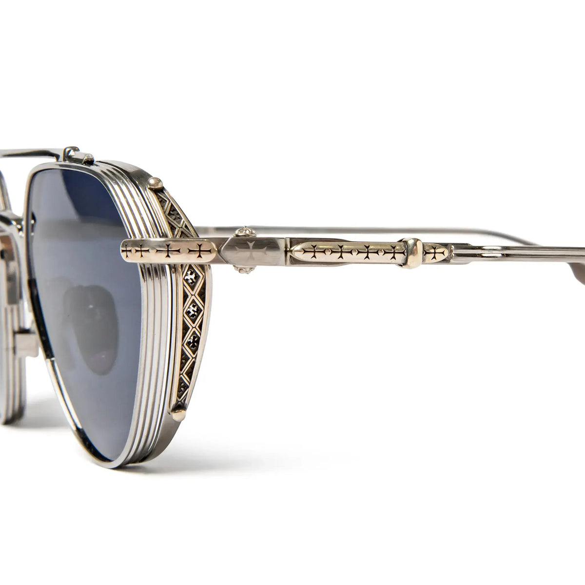 Chrome Hearts Free Ride Brushed Alloy Sunglasses