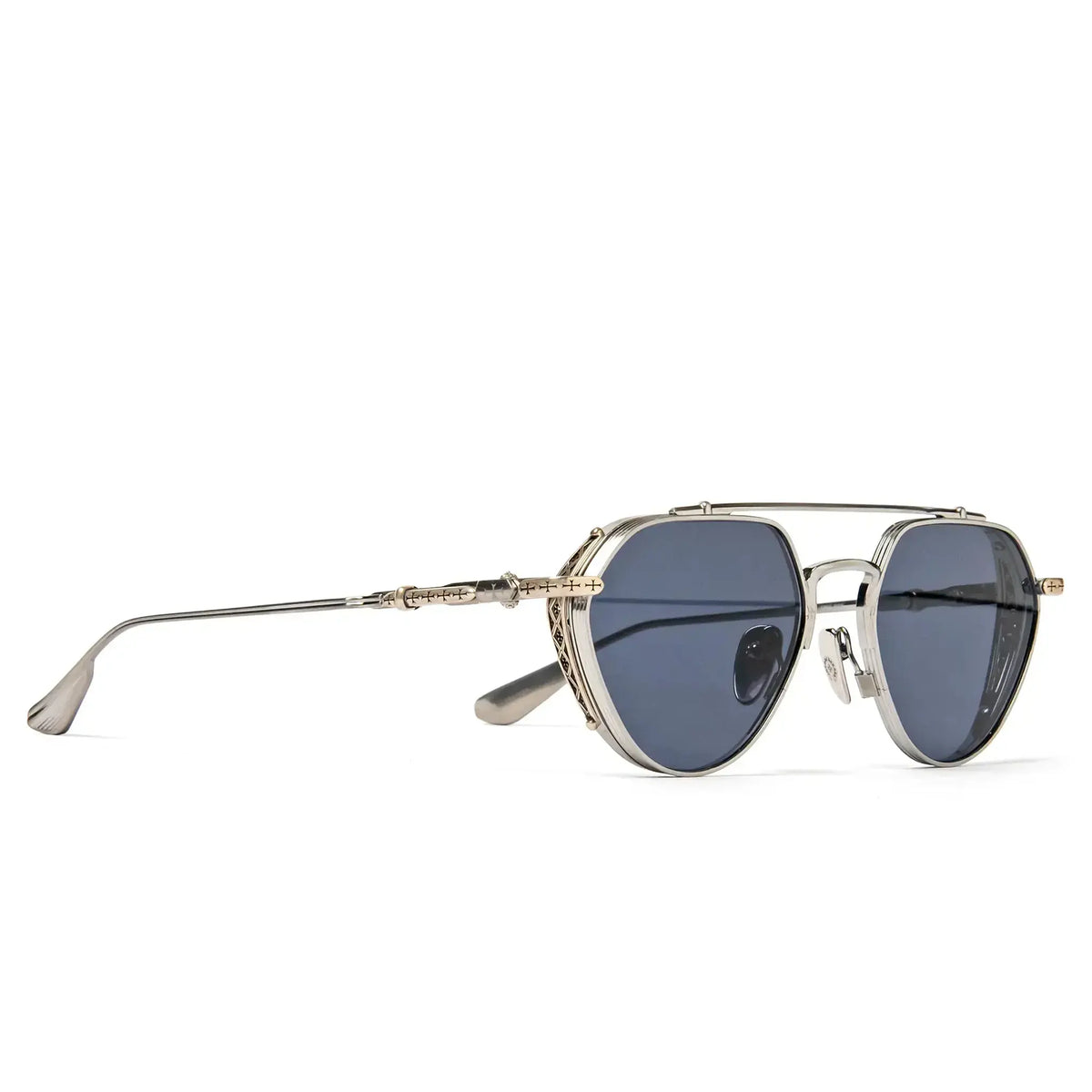 Chrome Hearts Free Ride Brushed Alloy Sunglasses