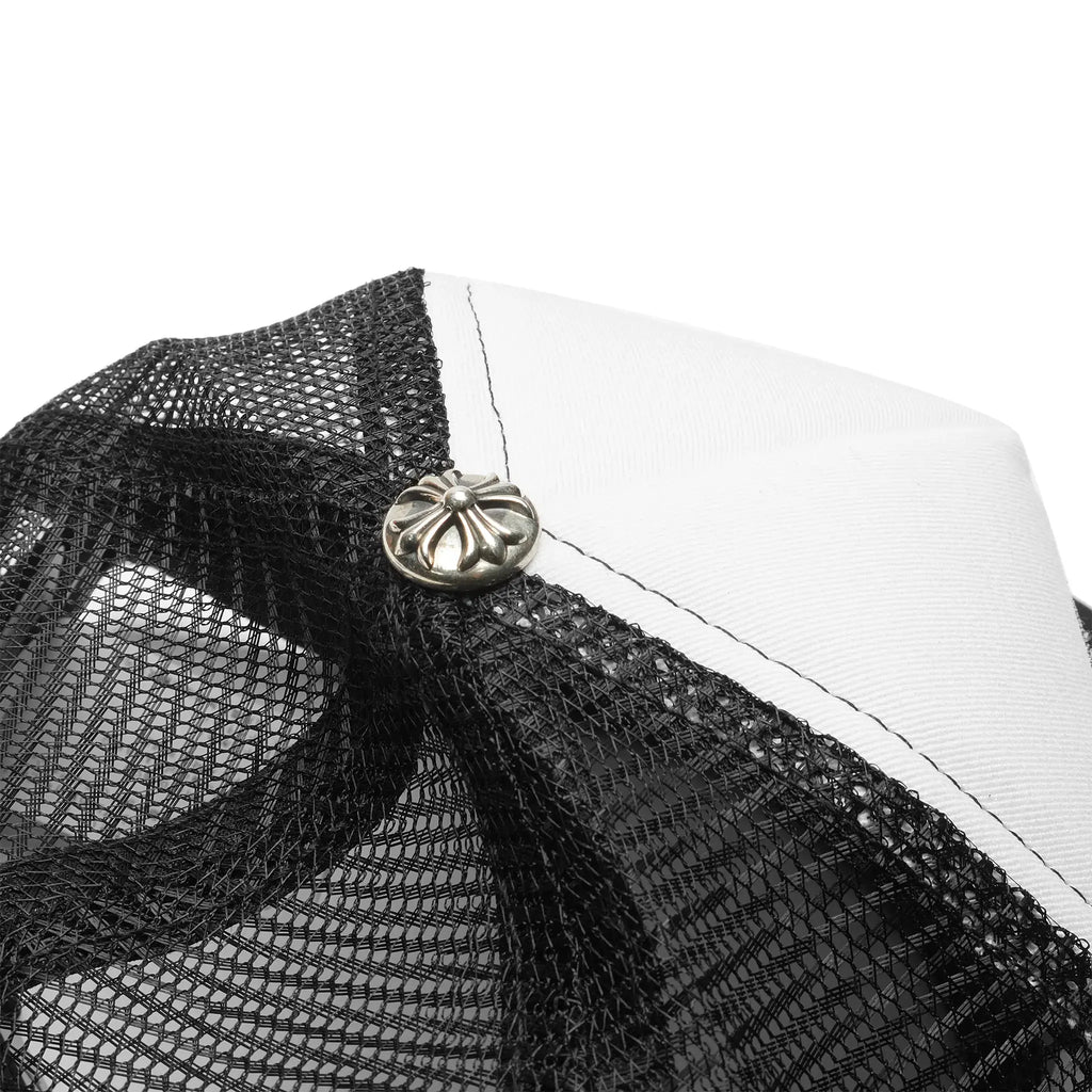 Chrome Hearts Fuck Hollywood Trucker Cap - White/Black