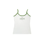 Chrome Hearts Horseshoe Logo Green White Tank Top