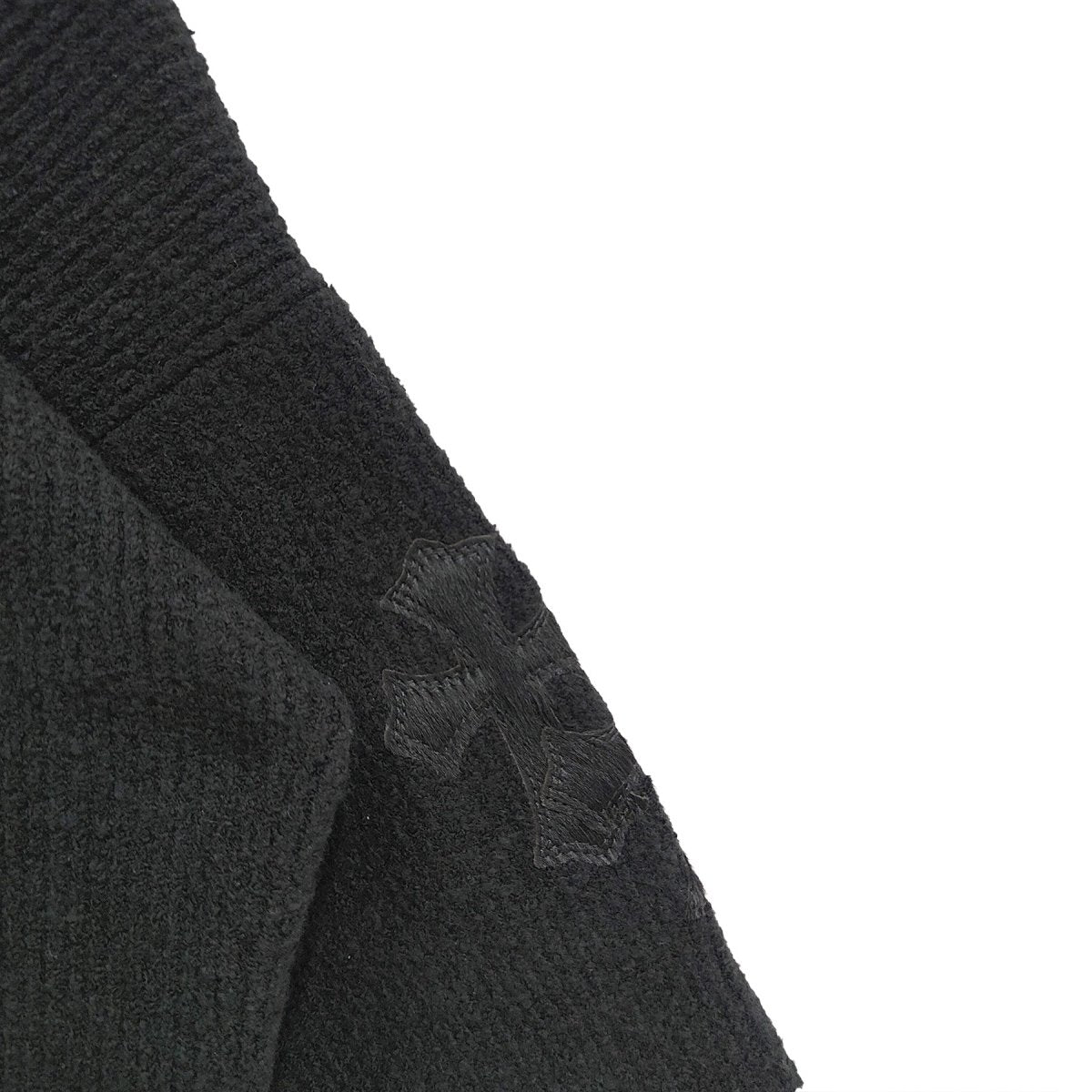 Chrome Hearts Horsehair Cross Half Turtleneck Knitted Sweater - detail view