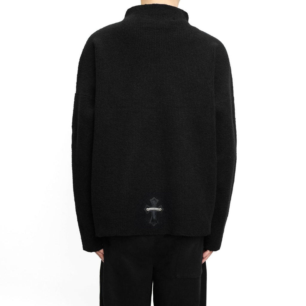 Chrome Hearts Horsehair Cross Half Turtleneck Knitted Sweater - full view