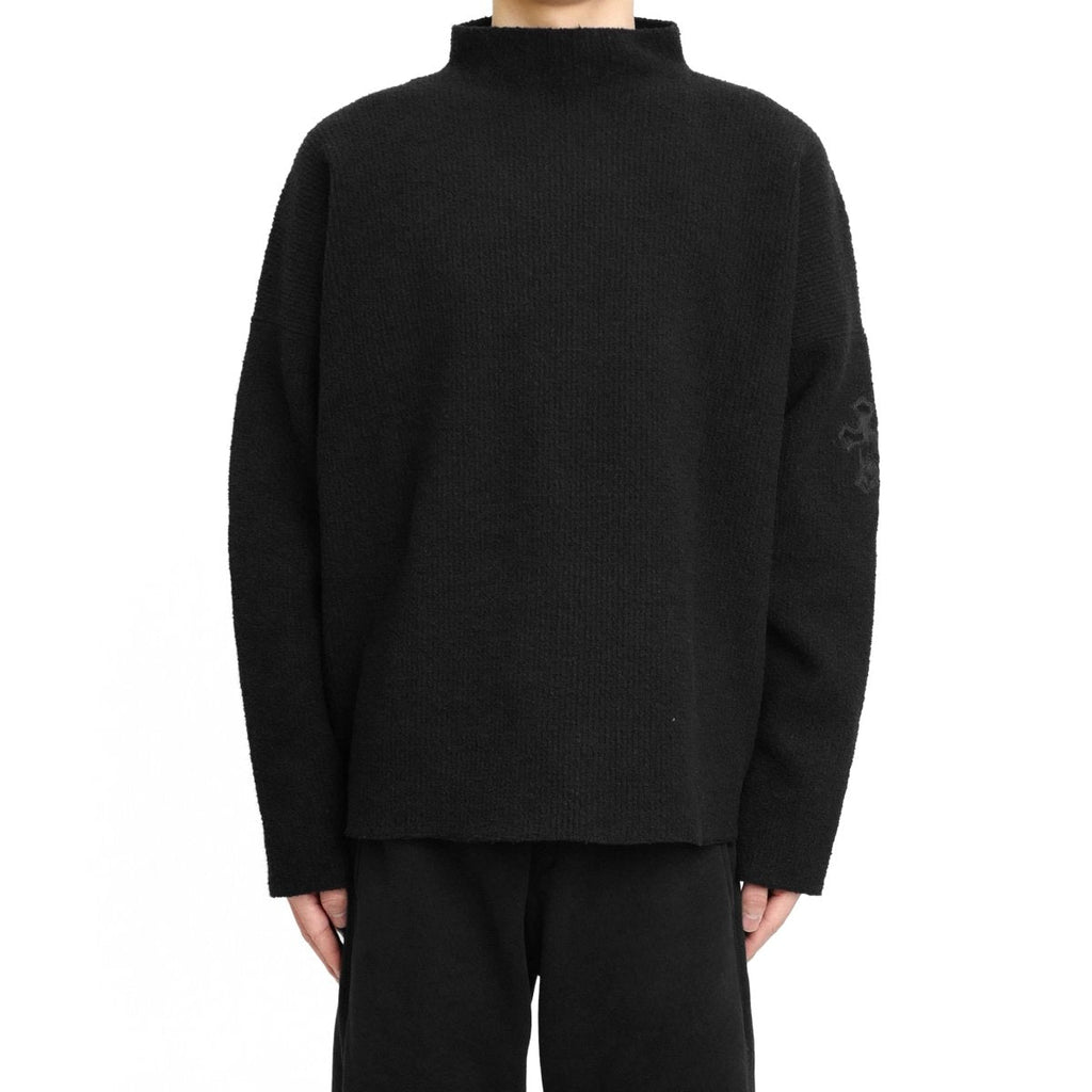 Chrome Hearts Horsehair Cross Half Turtleneck Knitted Sweater - lifestyle shot