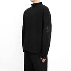 Chrome Hearts Horsehair Cross Half Turtleneck Knitted Sweater - side view