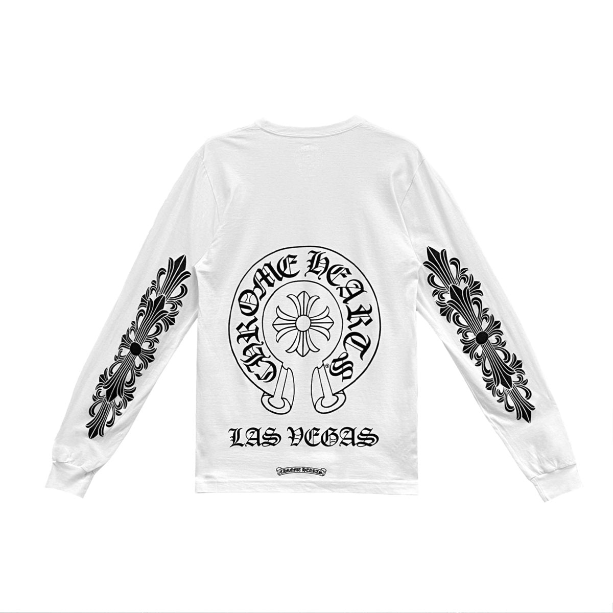 Chrome Hearts Las Vegas Exclusive Horseshoe White Long Sleeve Tee