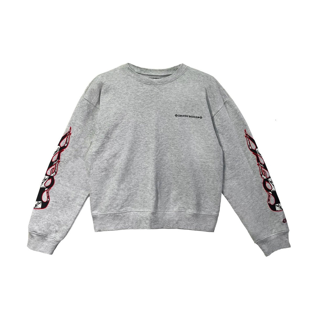 Chrome Hearts Matty Boy Brain Crewneck Sweatshirt in Grey