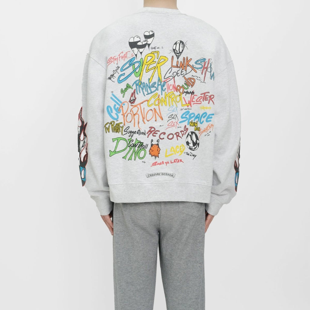 Chrome Hearts Matty Boy Brain Crewneck Sweatshirt - lifestyle shot