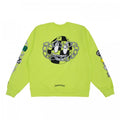 Chrome Hearts Matty Boy Link Crewneck Sweatshirt in Lime Green