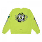 Chrome Hearts Matty Boy Link Crewneck Sweatshirt in Lime Green