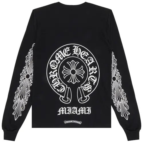 Chrome Hearts Miami Exclusive Long-Sleeve T-Shirt - Black - front view