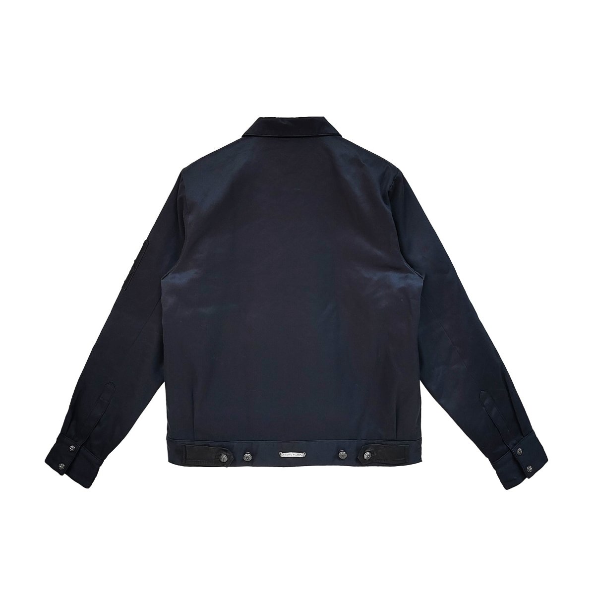Chrome Hearts F&F Orange Triple Cross Nylon Zip Up Jacket in Navy
