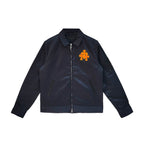 Chrome Hearts F&F Orange Triple Cross Nylon Zip Up Jacket in Navy