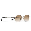 Chrome Hearts Pills III Silver Brown Diamond-Cut Sunglasses